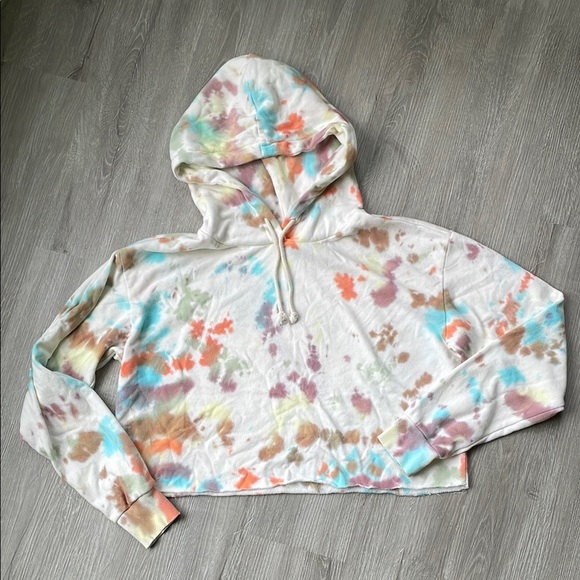 Tie-Dye Cropped Hoodie - Picture 1 of 5